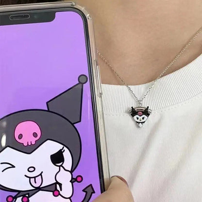 Sanrio Pizza Magnetic Friendship Necklace Set-Luxandluxy