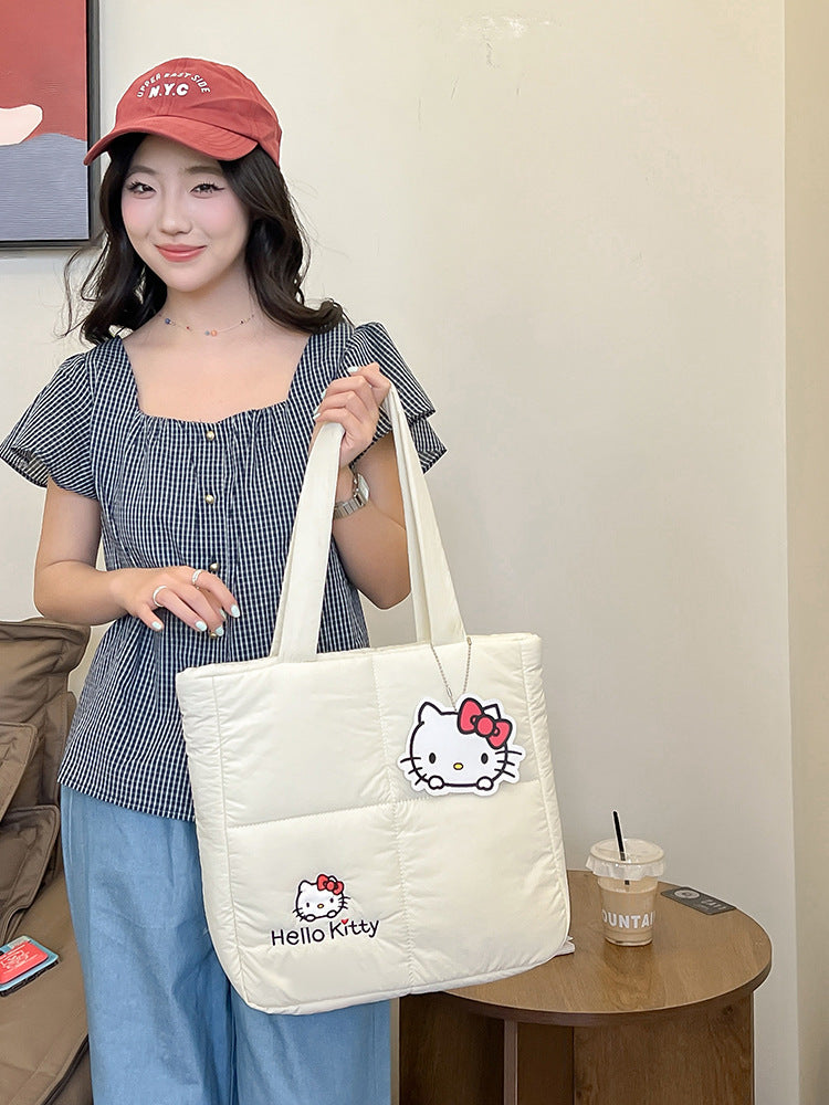 Sanrio Puffer Tote Bag-Luxandluxy