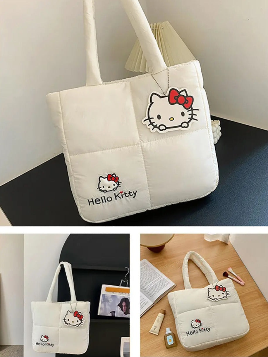 Sanrio Puffer Tote Bag-Luxandluxy