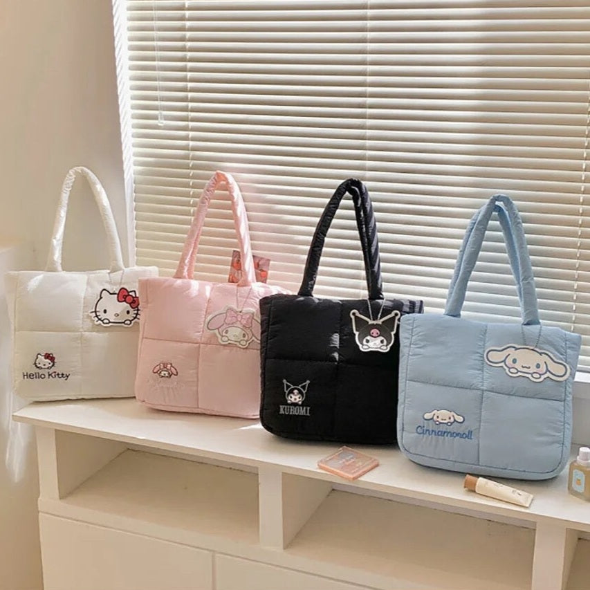 Sanrio Puffer Tote Bag-Luxandluxy