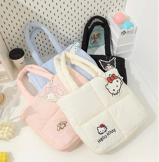 Sanrio Puffer Tote Bag-Luxandluxy