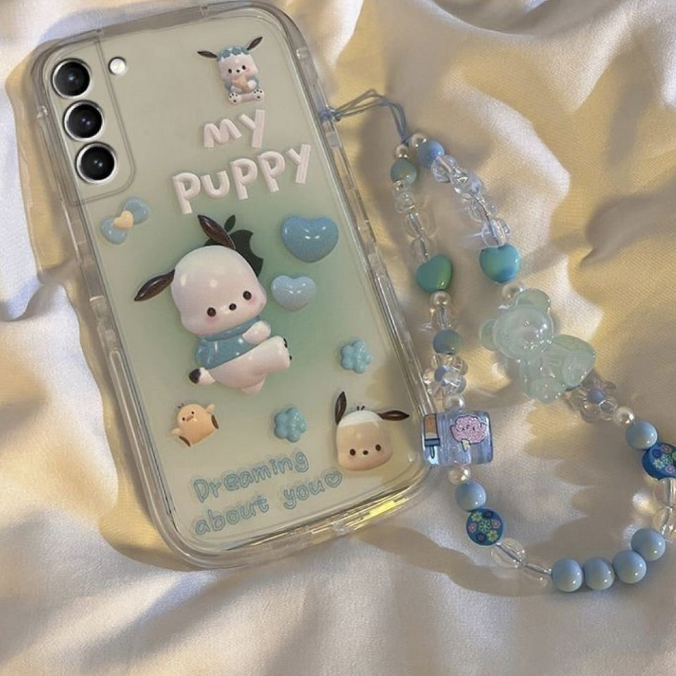 Sanrio Samsung Phone Case & Charm Strap-Luxandluxy