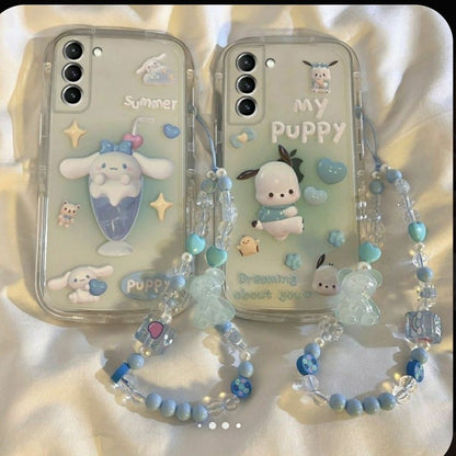 Sanrio Samsung Phone Case & Charm Strap-Luxandluxy