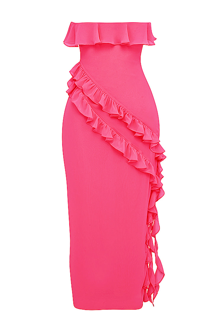 Sarina Ruffle Maxi Dress-Luxandluxy