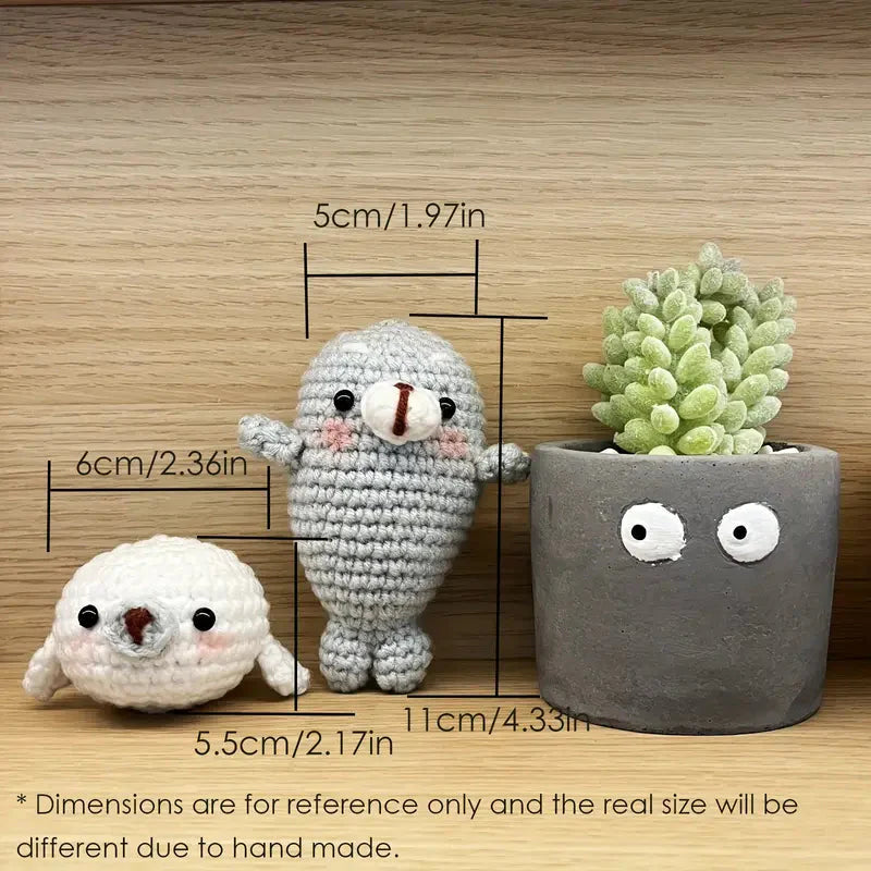 Seal Crochet Pattern DIY Kit with Tutorials-Luxandluxy