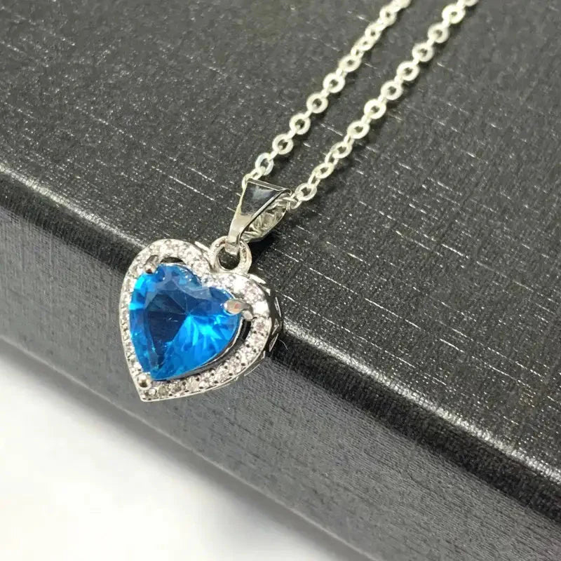 Silver Birthstones Necklace-Luxandluxy