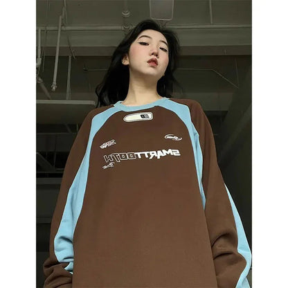 'Smarttooth' Oversized Sweatshirt-Luxandluxy