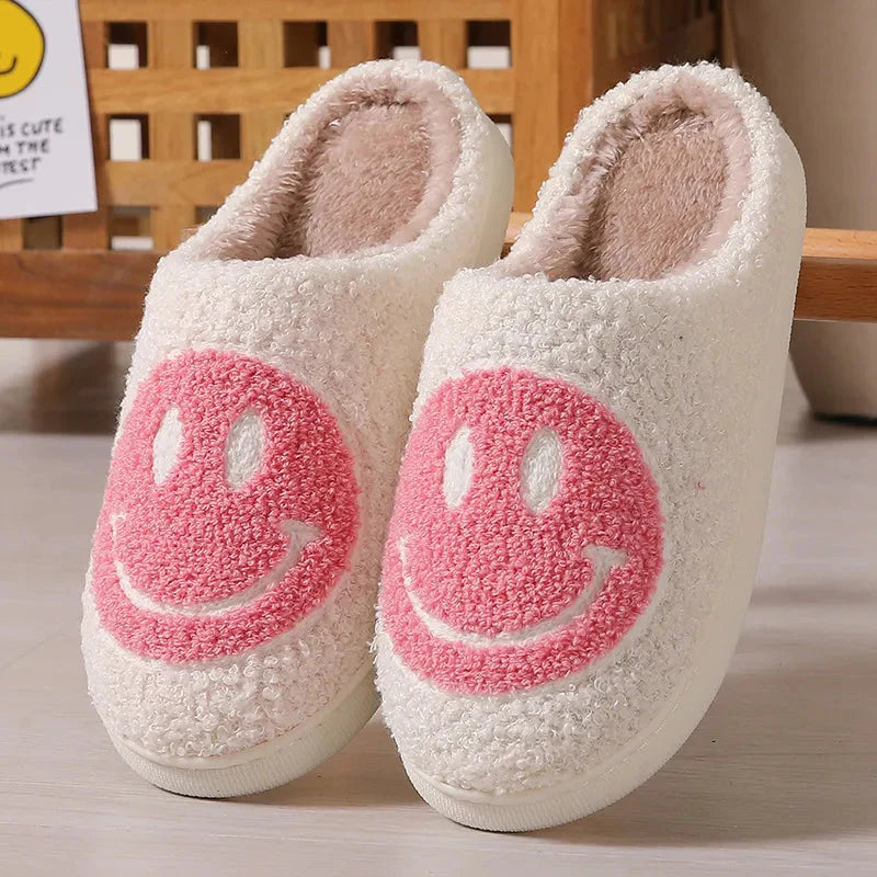 Smiley Face Slippers-Luxandluxy