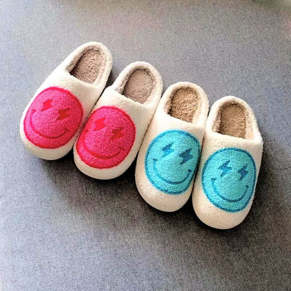 Smiley Face Slippers-Luxandluxy