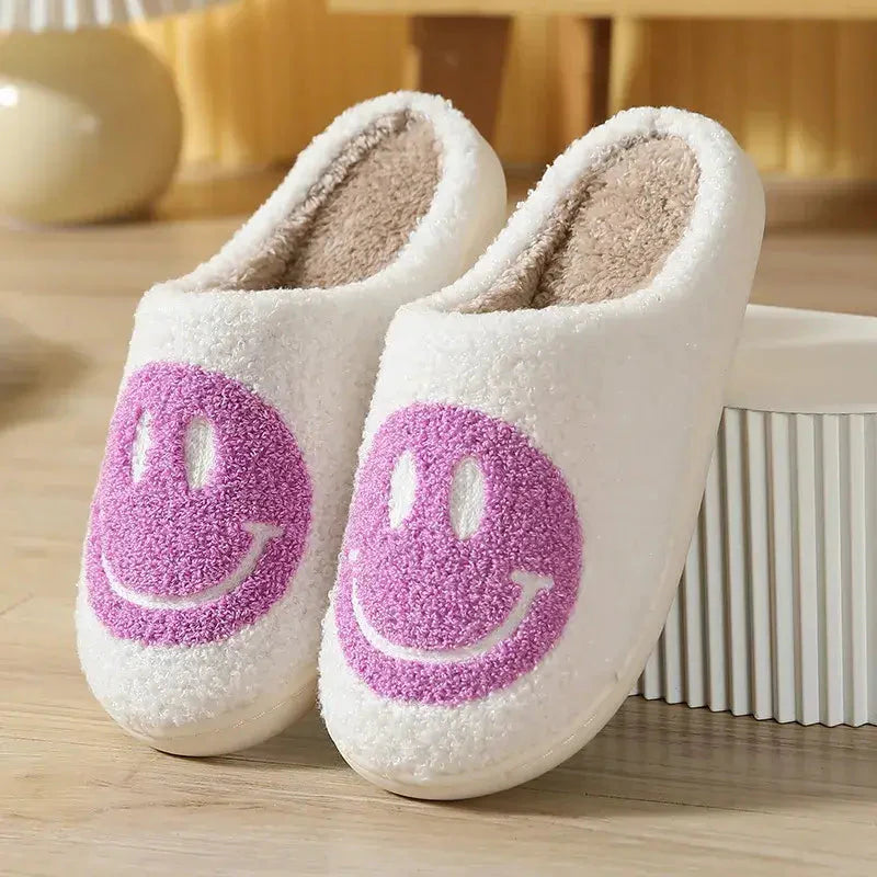 Smiley Face Slippers-Luxandluxy