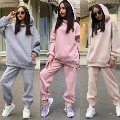 Solid Color Hoodie Outfit-Luxandluxy