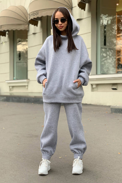 Solid Color Hoodie Outfit-Luxandluxy