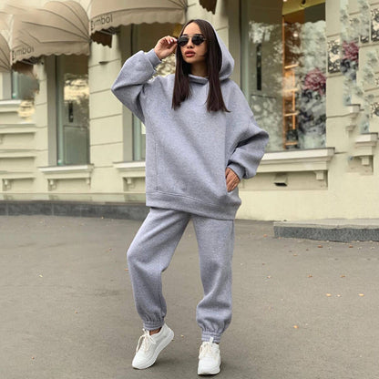 Solid Color Hoodie Outfit-Luxandluxy