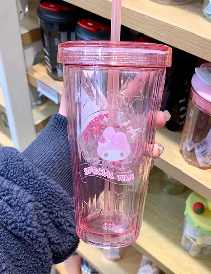 'Special Time' Sanrio Plastic Straw Cup-Luxandluxy