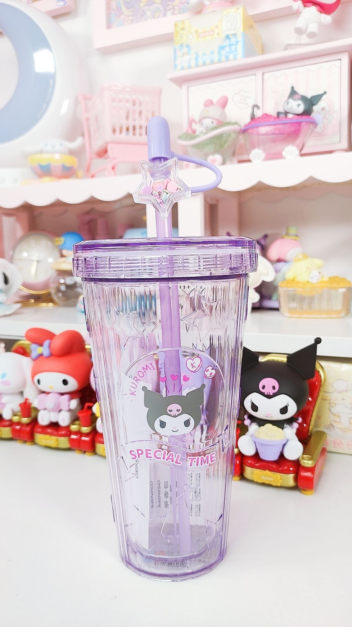 'Special Time' Sanrio Plastic Straw Cup-Luxandluxy