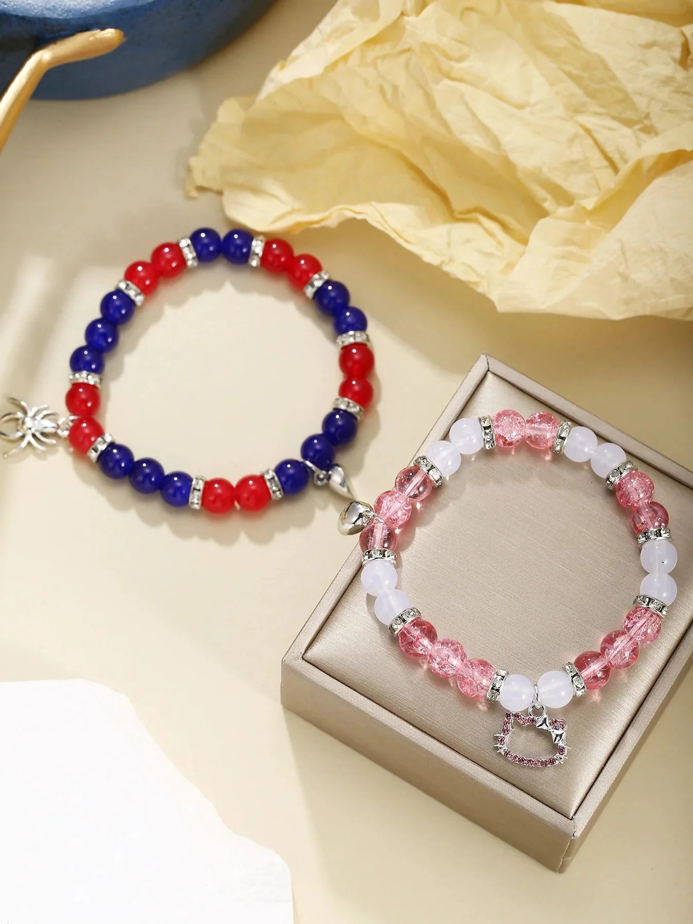 Spidey & Hello Kitty Magnetic Couples Bracelets-Luxandluxy