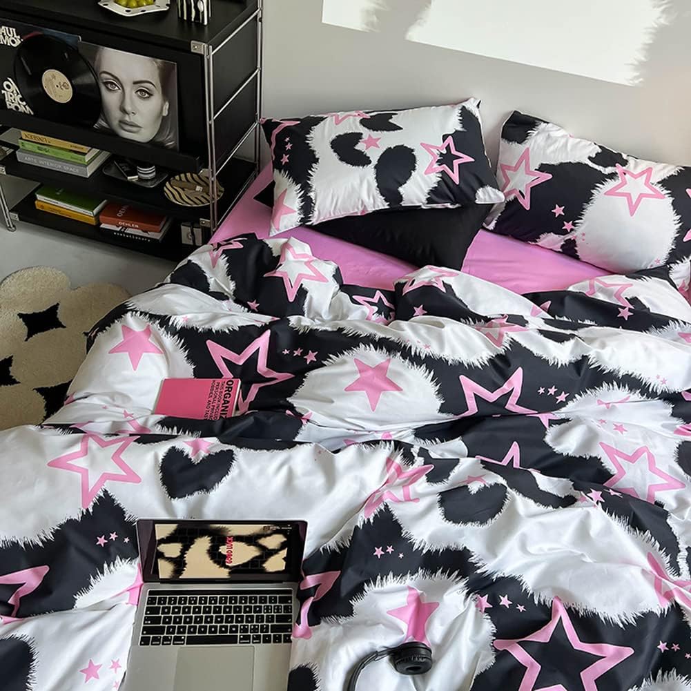 Star Cow Print Bedding Set-Luxandluxy