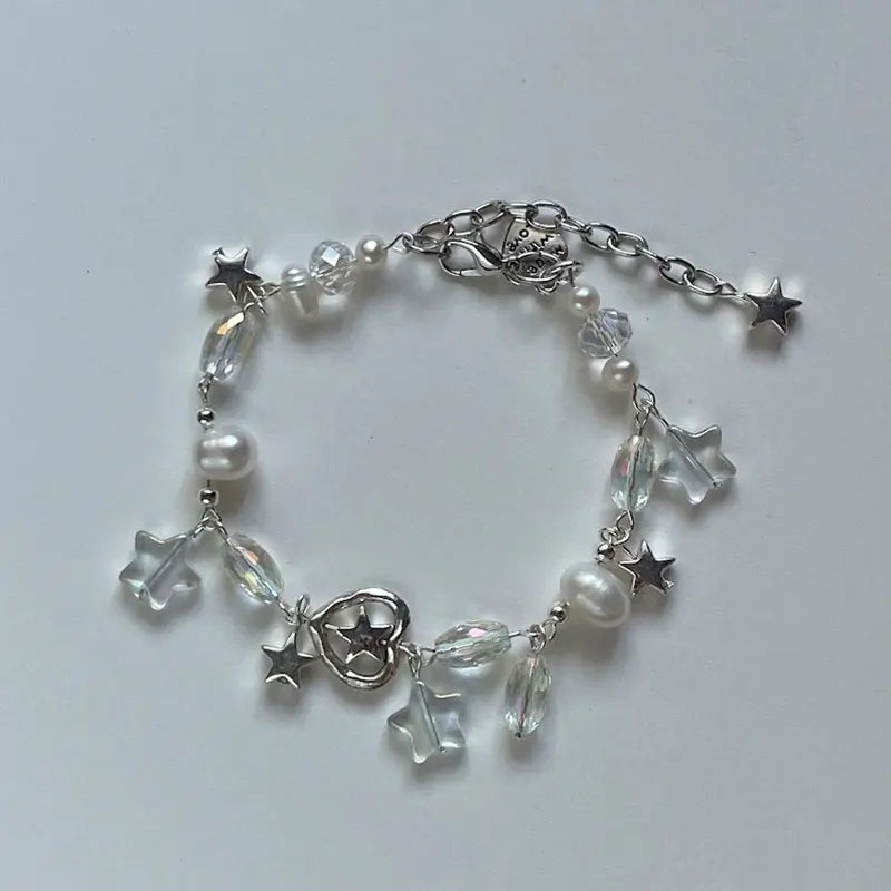 Star Heart Pearly Bracelet-Luxandluxy