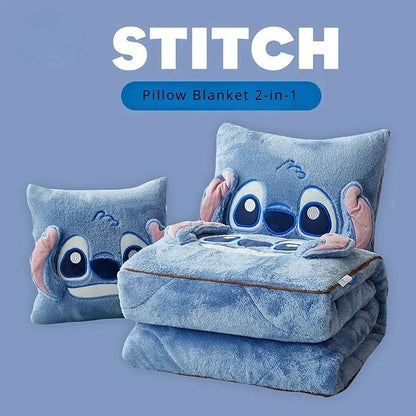 Stitch Pillow Blanket-Luxandluxy