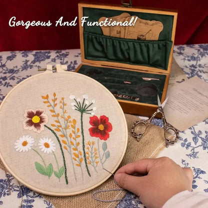 Vintage Antique Embroidery Set-Luxandluxy