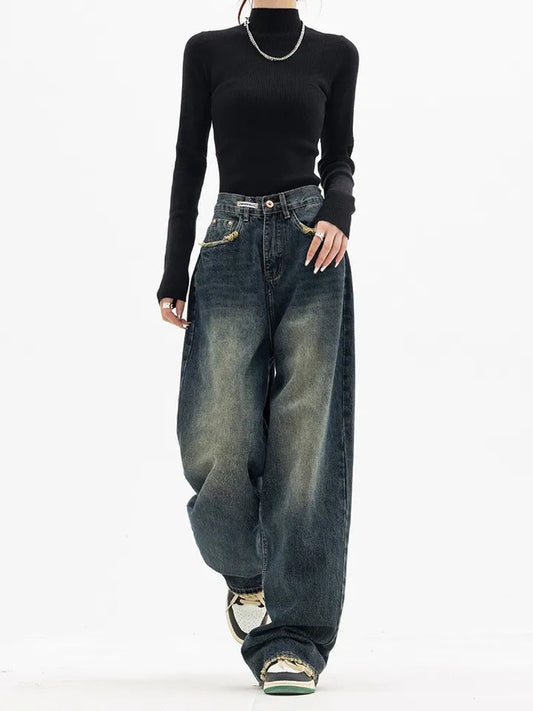 Vintage High Waist Women's Jeans-Luxandluxy