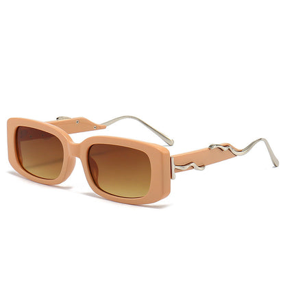 Wavy Metallic Sunglasses-Luxandluxy