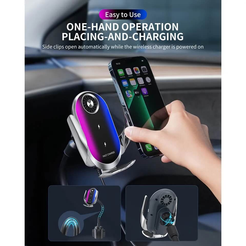 Z Flip 5 & 4 Cup Holder Car Mount Charger-Luxandluxy