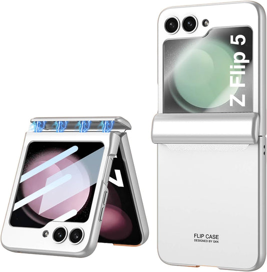 Z Flip 5 Hinge Case with Screen Protector-Luxandluxy