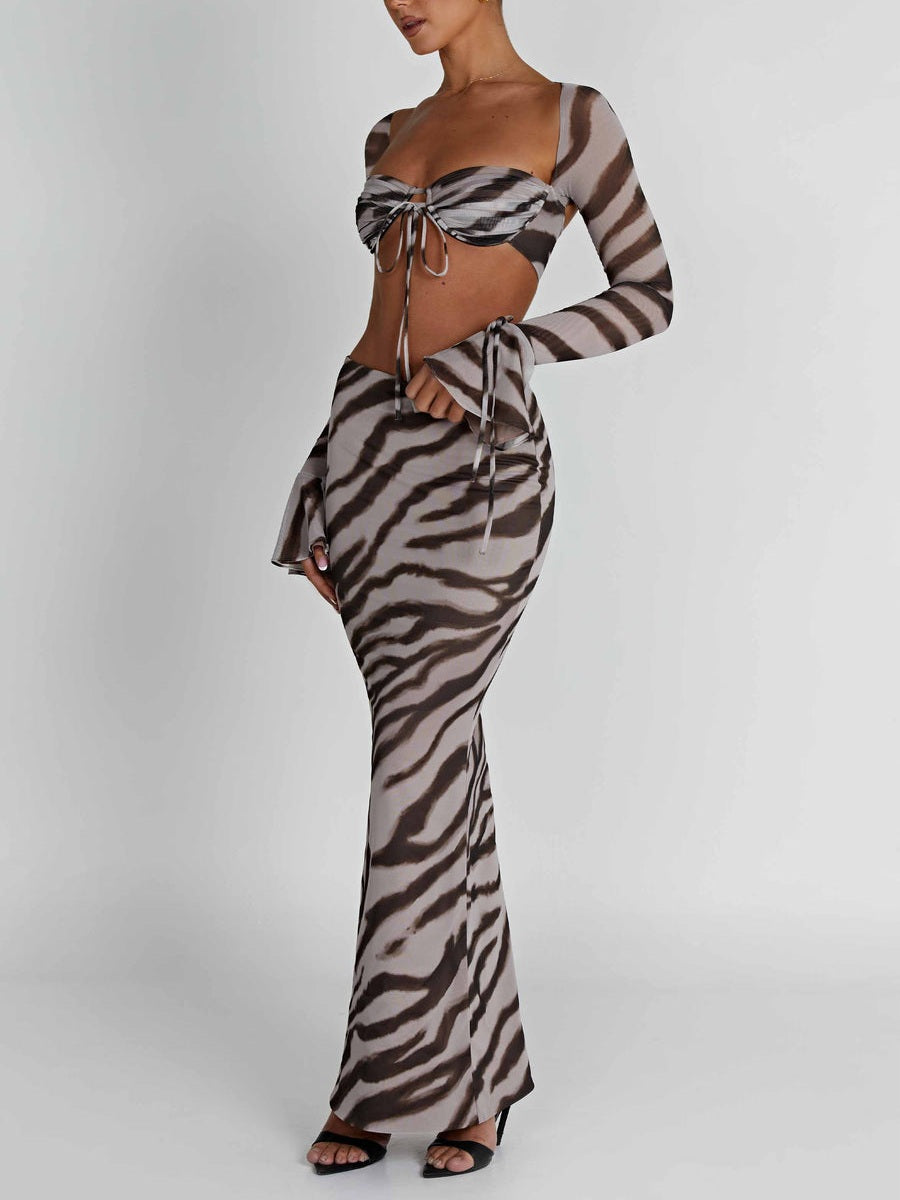 Zebra Print Priscilla Top & Astrid Maxi Skirt-Luxandluxy