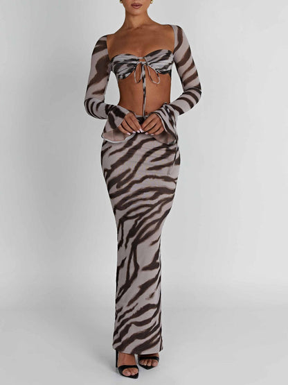 Zebra Print Priscilla Top & Astrid Maxi Skirt-Luxandluxy