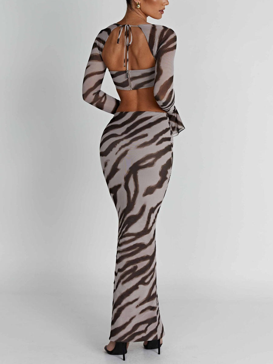 Zebra Print Priscilla Top & Astrid Maxi Skirt-Luxandluxy