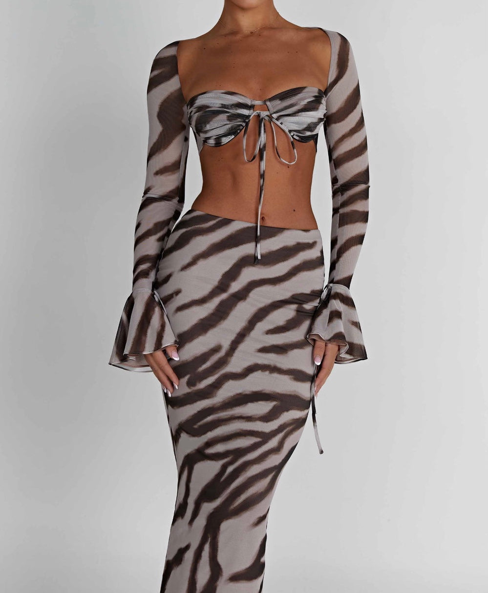 Zebra Print Priscilla Top & Astrid Maxi Skirt-Luxandluxy